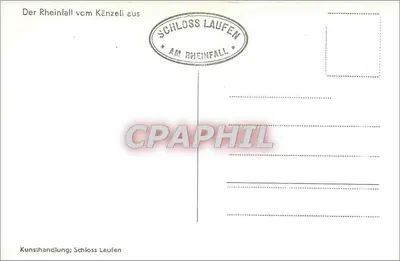 Rhin w Laufen — widok z zamku — wydawca Schloss Laufen — Rewers
