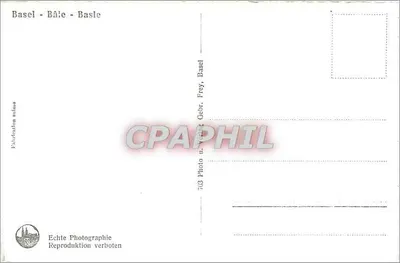 Basel — Os três pontes sobre o rio Reno, praça do mercado e Rathaus, estação federal e praça do Reno em Münster — Verso