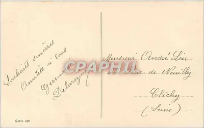 Bardzo dobry rok 1910 — dekor z wróbelkiem — wydawca Delaroze, seria 529 — Rewers