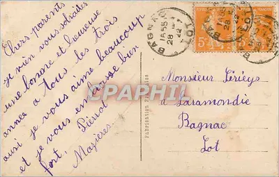 Bonne Année — SAPI Paryż 1257 — Rewers