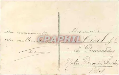 Casal ao ar livre — foto em sépia com moldura oval — editor anônimo — Verso