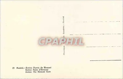 Drzwi Hernani — Retiro — Madryt — Wydawca: Aeroilipia Actual — Rewers