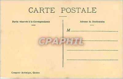 Castelo de Châtelard e Rochers de Naye — Comptoir Artistique, Genebra, n° 375 — Verso