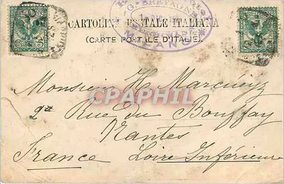 Milano - Katedra — widok fasady gotyckiej — Kartka pocztowa Włoska — Rewers