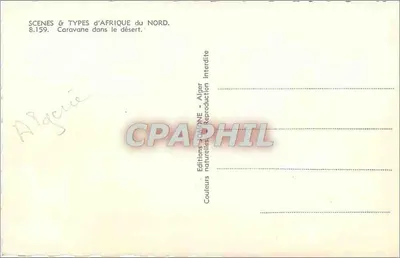Caravana no deserto — Argélia — Éditions NATURELLES, Argel, n° 8.159 — Verso