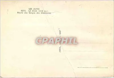 Gorges des Clausonne — Le Saix (810 m) — ABEIL, wydawca - GAP — Rewers