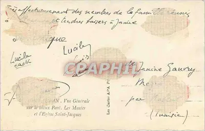 Toulouse — Ogólny widok na stary most, Muzea i Katedrę św. Jakuba — Karty A.P.A. — Rewers