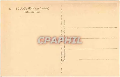 Toulouse (Haute-Garonne) — Igreja do Taur — Edições d'Art Yvonne, Paris — Verso