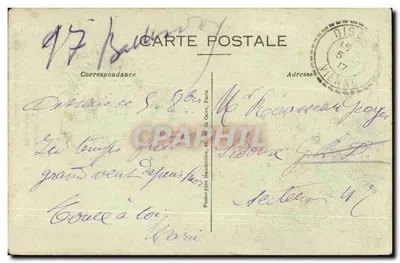 Vic-sur-Aisne — A Prefeitura bombardeada durante a Grande Guerra 1914-16 — Phot-Express - Visé Paris 697 — Verso