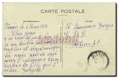 Vic-sur-Aisne bombardeado — Praça da Prefeitura — Phot-Express Paris 696 — Verso