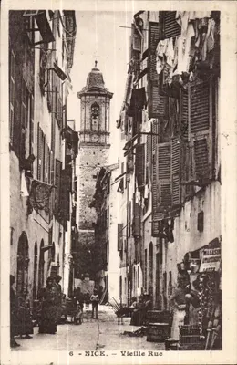 Nice - Rue Velha — vista da torre da igreja — editor J. Gilletta e Cie, n°6