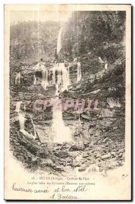 AULUS (Ariège) — Cachoeira da Ars — Altura 110 metros — Editor: Editor das Pirineus