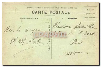 Espalion — Stare Pałac Sądowy — Wydawca P. i A. Malicou, nr 2757 — Rewers