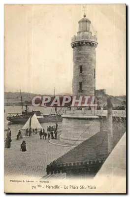 Marseille - O Farol de Santa Maria — Fototipia K. Lacour, n°79 bis