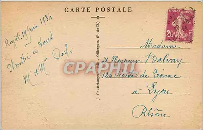 Royat — Plac Allard — Wejście do Parku i Alei Bazin — G.D'O. 1151 — Rewers