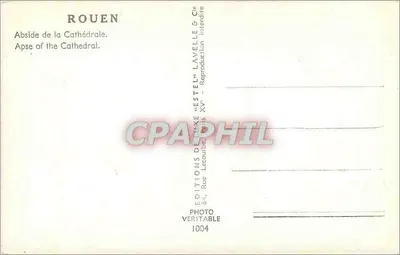 Rouen — Abside da Catedral — Estol — Verso