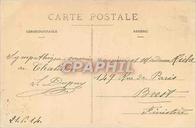 Igreja de São Vorles (Entrada) — Chatillon-sur-Seine — H. Begotreau, editor, n° 214 — Verso