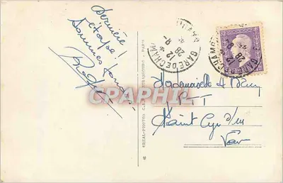 Chambéry — Het donjon en de Poort Saint-Dominique — Uitgever: REAL-PHOTO, Parijs — Achterkant