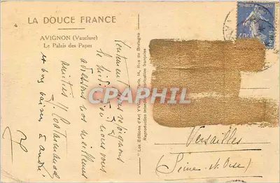 Avignon (Vaucluse) — Pałac Papieski — Wydawnictwo Sztuki Yvonne — Rewers