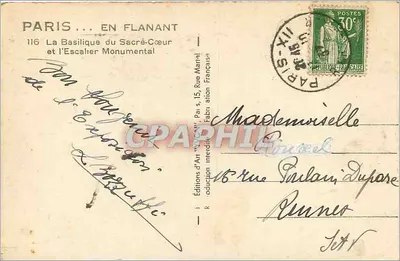 Sacre-Cœur de Montmartre — vista monumental — Éditions d'Art Français — Verso