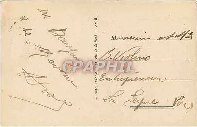 Menton (A.M.) — Bahía de Garavan y Frontera Italiana — Imp. A.D.La Roch — Reverso