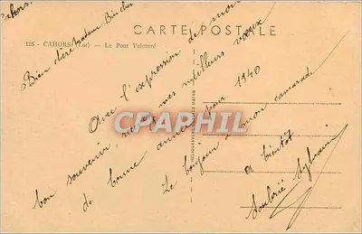 Cahors (Lot) — Most Valentré — Heliografię Camier Bacon n°125 — Rewers
