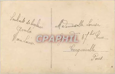 Bambino con mazzo di fiori — davanti alla cassetta delle lettere decorata — editore sconosciuto — Verso