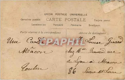 Retrato de Lucie Ivrelon — Série 2109 — Carta postal da editora KE ART — Verso