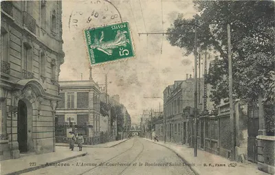 Asnières - L'Avenue de Courbevoie et le Boulevard Saint-Denis — B. F., PARIS