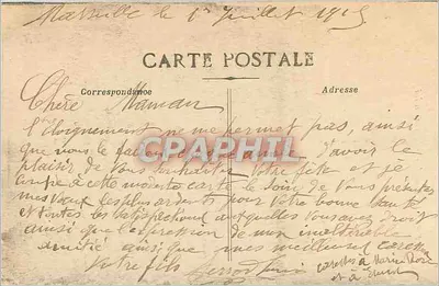 Marseille - Fontaine Cantini — publisher Cantini — Back