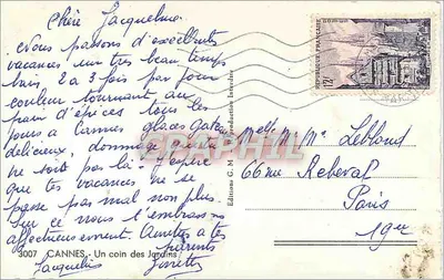 Widok z jeziora w Cannes — Wydawnictwo G. M. — Rewers