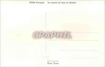 Évora (Portugal) — Um aspecto da Praça do Geraldo — Edição não visível, número de série não visível — Verso