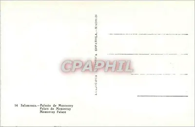 Salamanca — Palácio de Monterrey — n° 14 — Verso