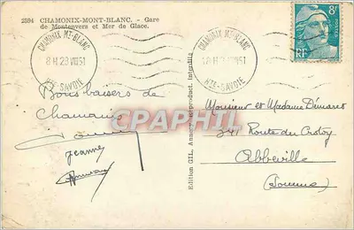 Stazione di Montenvers e Mare di Ghiaccio — Chamonix-Mont-Blanc — Edizione GIL — Verso