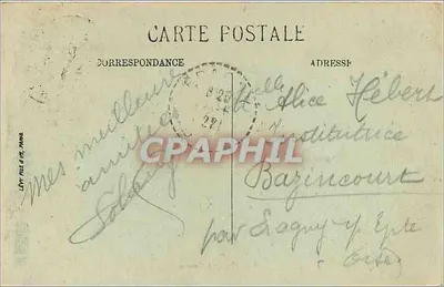 Vernon — Hôtel de Ville (1895) — Edit. Fautret te Vernon — Achterkant