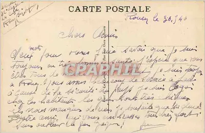 Rouen — Igreja de São Vicente — Editor anônimo, n° 313 — Verso