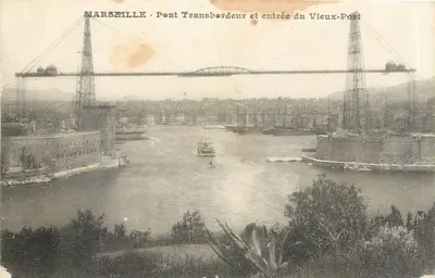 Marselha - Ponte Transbordadora e entrada do Velho Portos — editor não identificado, número de série não visível