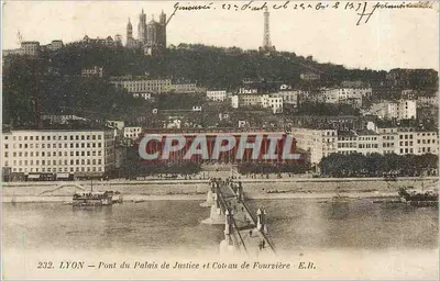 LYON — Most Sądu i wzgórza Fourvière — E.R.