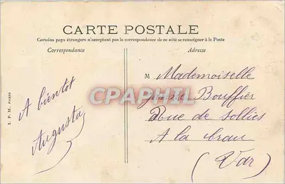 Grasse — A Igreja Paroissial — editor L.P.M. Paris — Verso