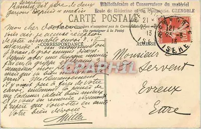 Grenoble — Wieża Hôtel de Ville — E.R. 1545 — Rewers