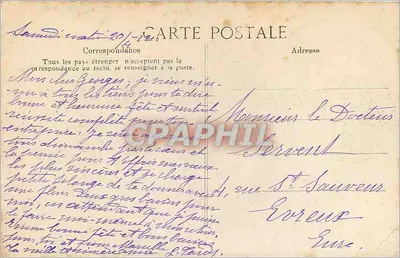Versailles — Porta do Hospital Militar — Coleção das Novas Galerias, n°116 — Verso
