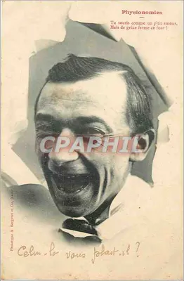 Sorriso e riso — Fisionomias — Fotografias tipo A. Bergeret e Cie, Nîmes