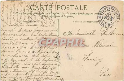 Lyon. O ponte d'Ainay — vista do Rio Rhône com barco — editor não visível, n° de série 49 — Verso