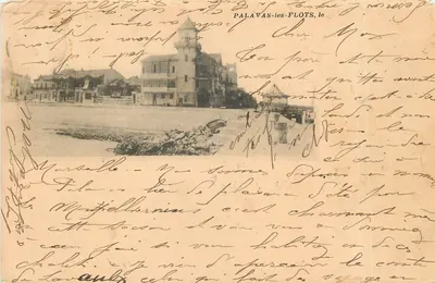 Palavas-les-Flots — vista da praia e do farol — editor não identificado