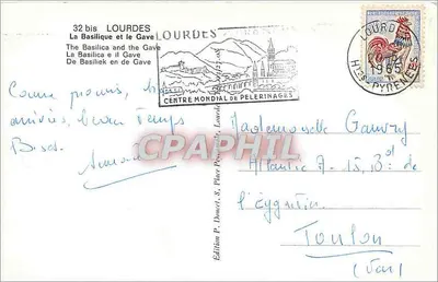 Lourdes — Bazylika i Gave — Wydawca Edluf — Rewers