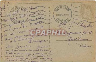 Valence — Boulevard Bancel et Fontaine Monumentale — LL.1 — Verso