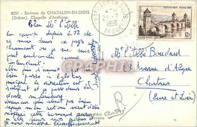 Capela de Archiane — Perto de Chatillon-en-Diois — Editor: Art d'Art Grenoble — Verso