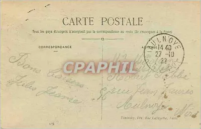 Senlis — Fronton nowej stacji — T.M.K. — Rewers
