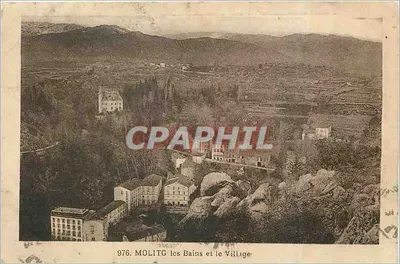 Molitg les Bains e o Povoado — vista aérea — editor desconhecido, n° 976