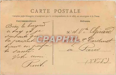 Fontainebleau (S.-et-M.) — Escuela de Aplicación — Facha — B.F., París, n°68 — Reverso